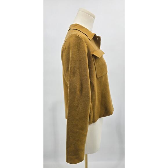 Shy Velvet Cinnamon Knit Semi Cropped Jacket - Picture 2 of 6
